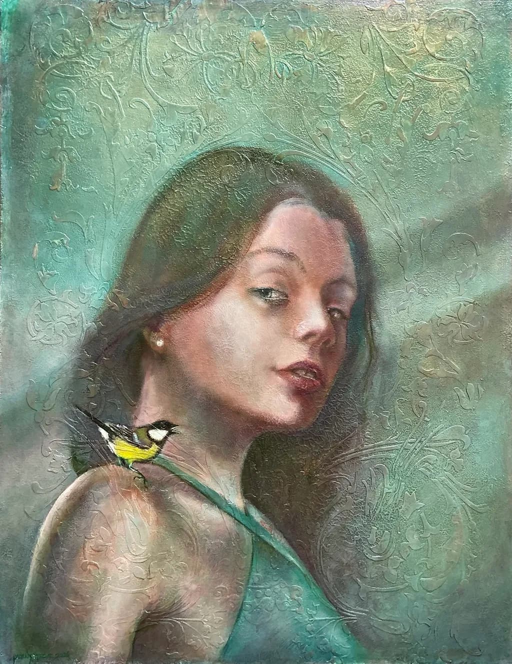 Woman with Yellow Bird