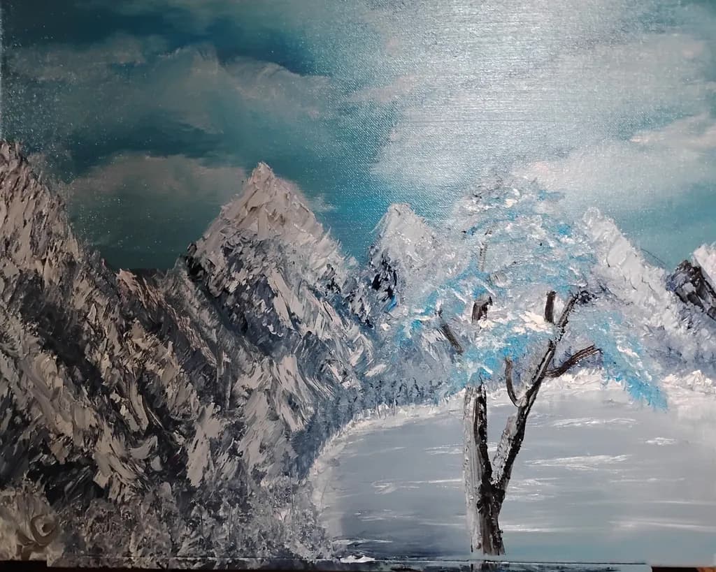 Icy Mountain Lake 