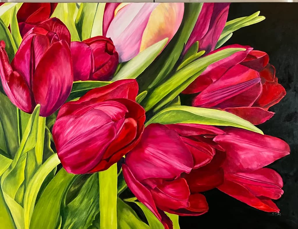 Crimson Tulip Cluster