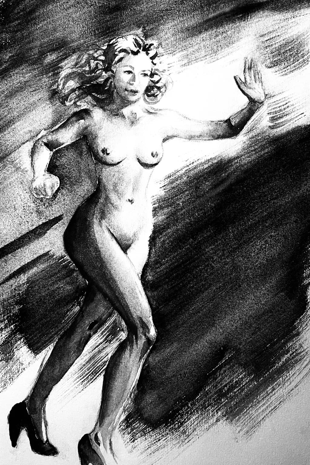 Nude Running Motion