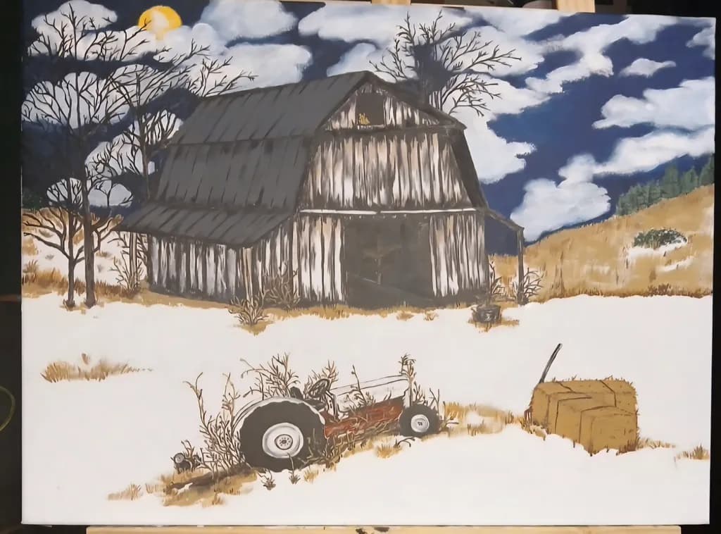 Winter Barnyard Quietude