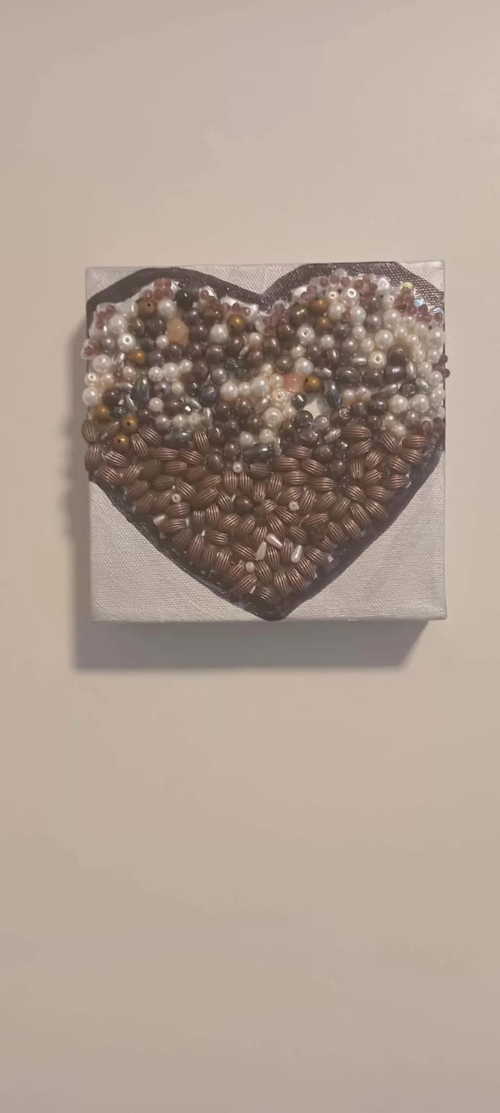 Beaded Heart Canvas