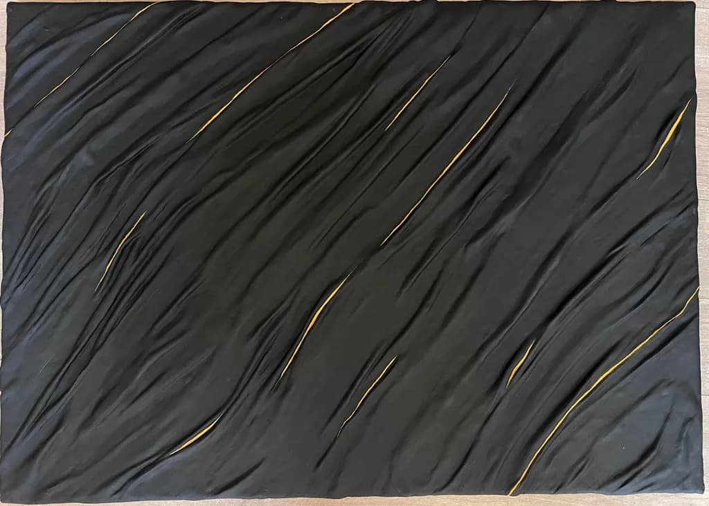 Golden Veins on Black Texture