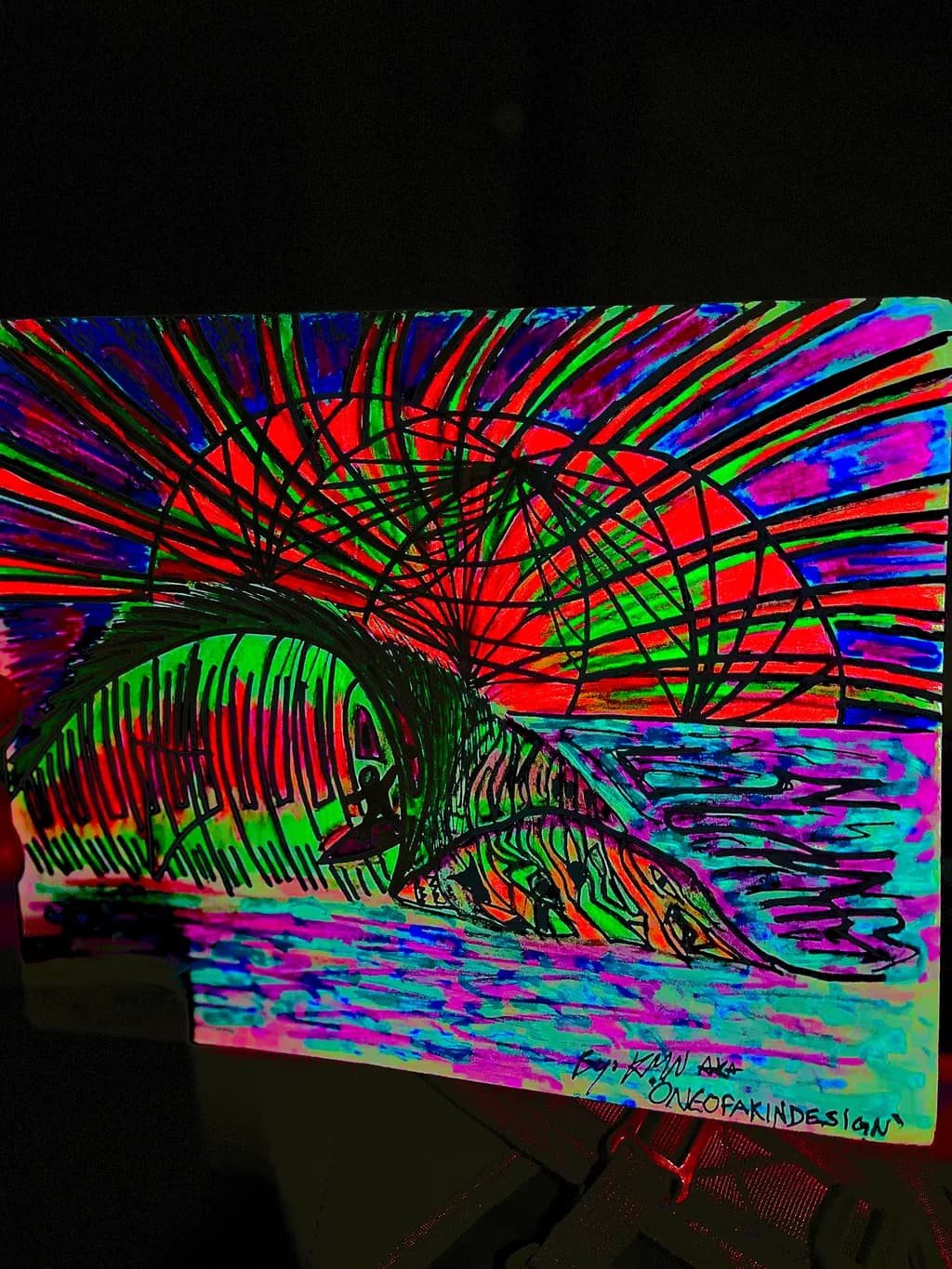 Neon Tide Spiral
