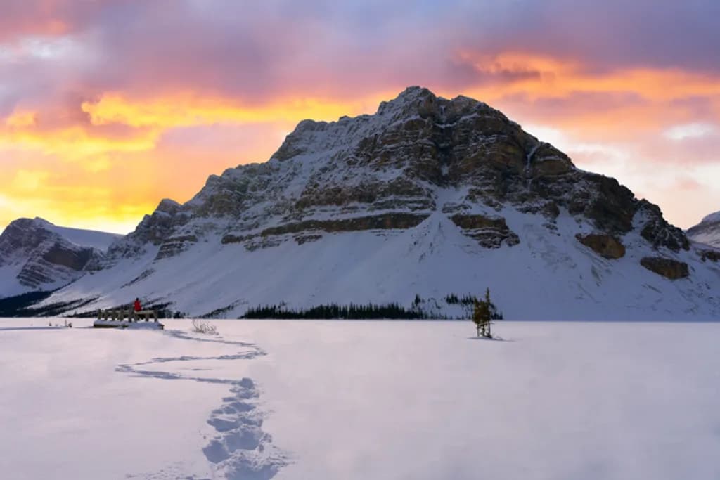 Tranquility By The Frozen Lake