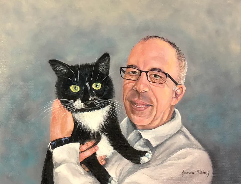 Man with Cat