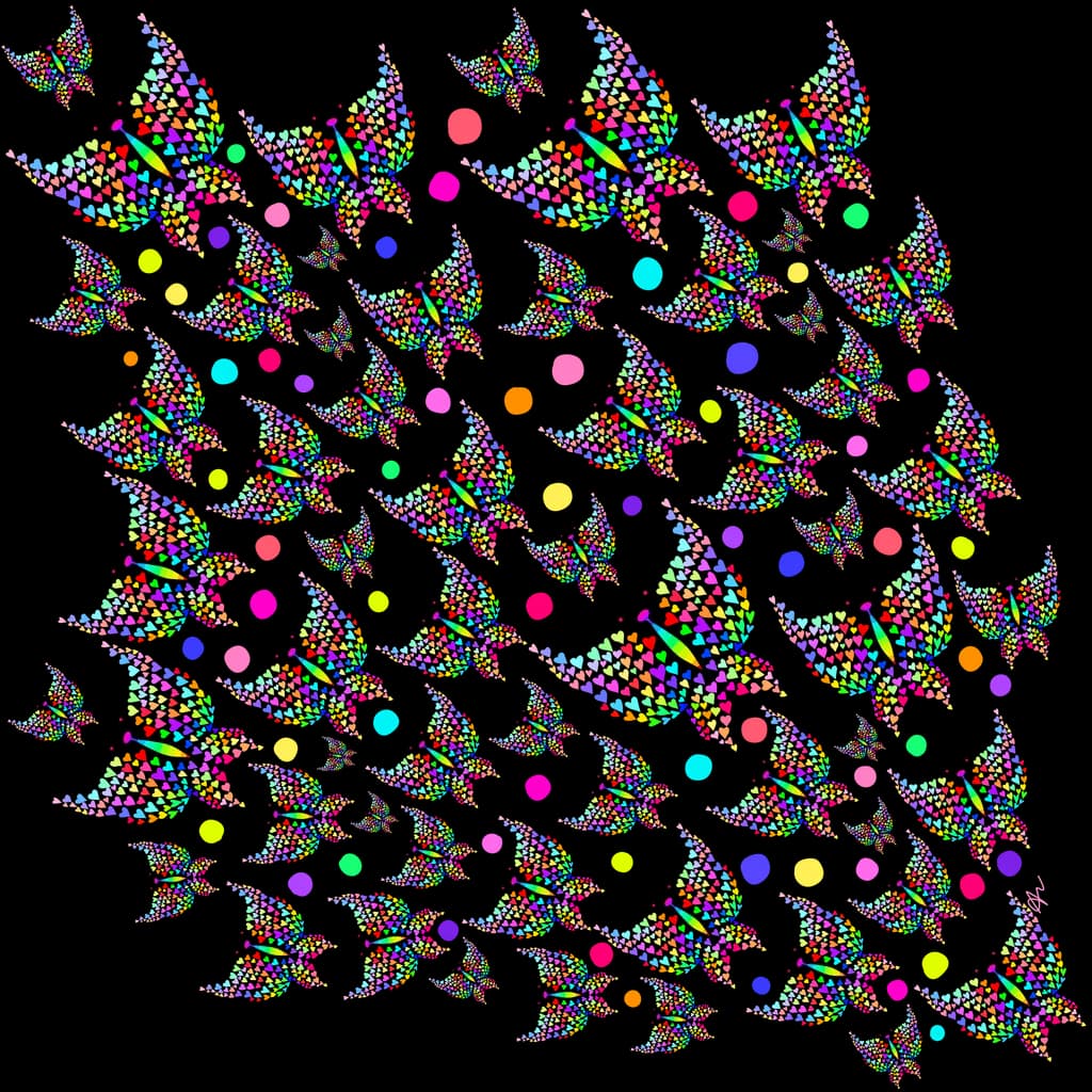 Pixelated Prism Butterflies