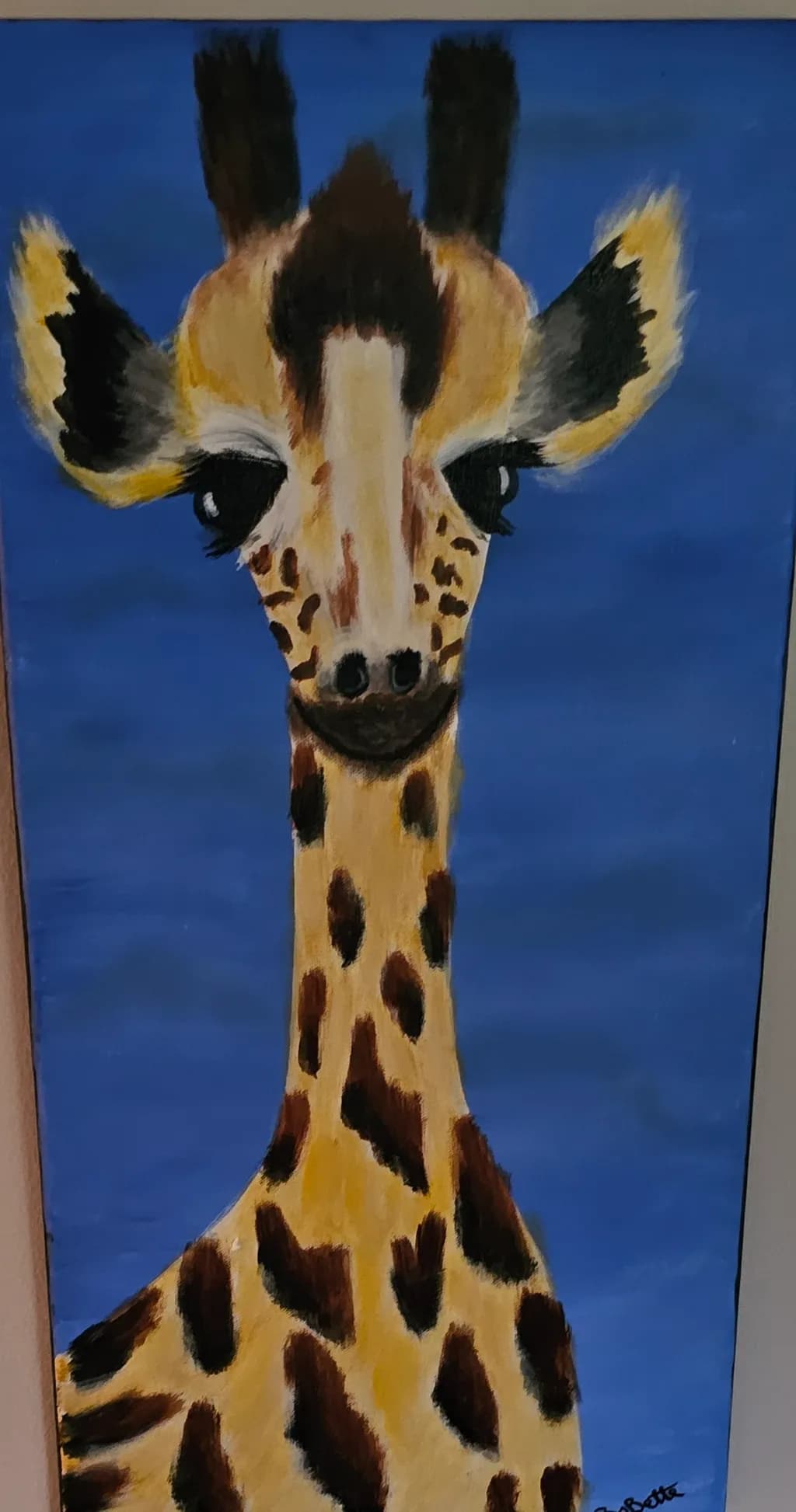Giraffe Against Blue