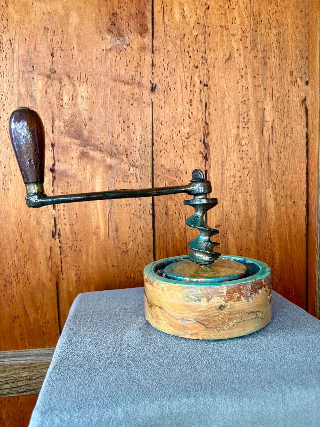 Rustic Turquoise Corkscrew