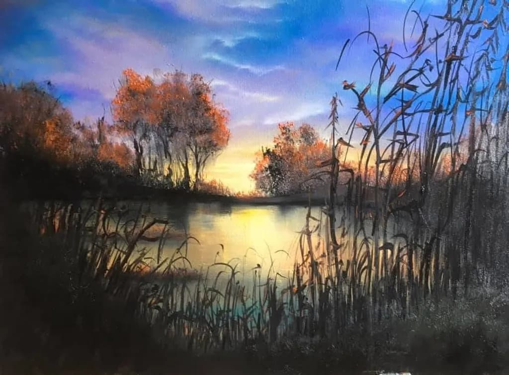 Sunset Reflection Lake