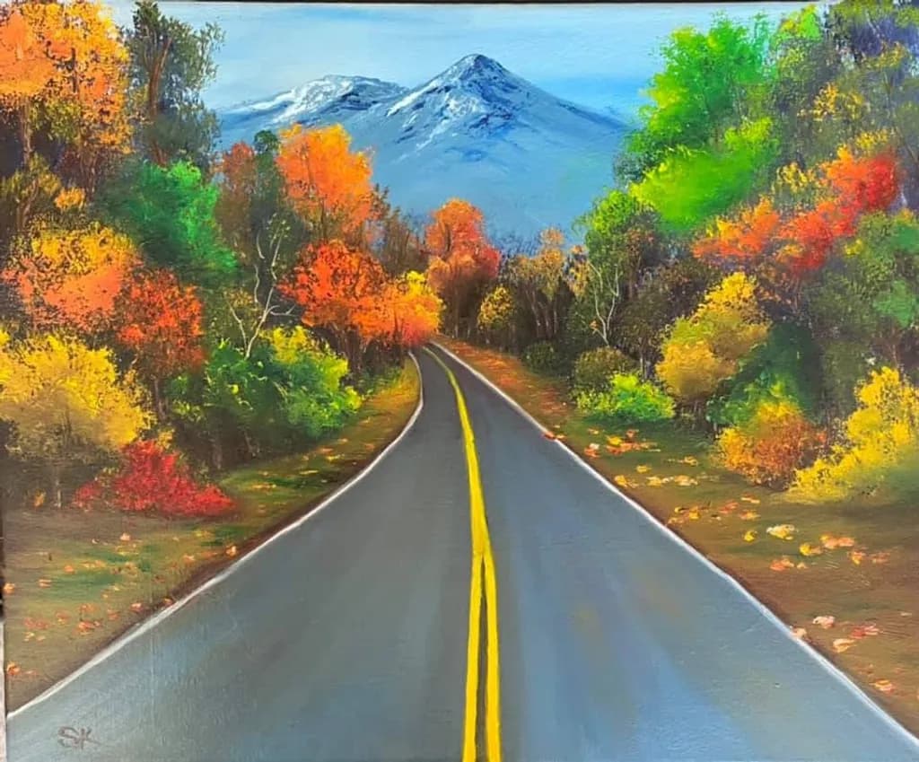 Mountain Road in Fall