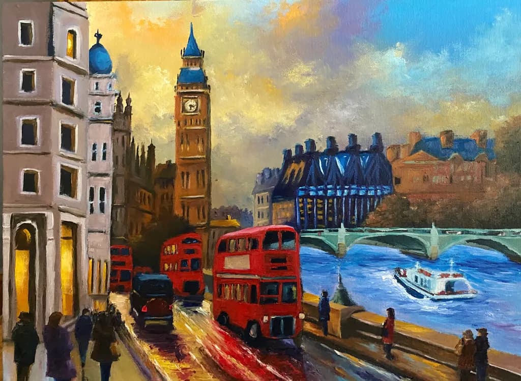 Evening on the Thames Bridge