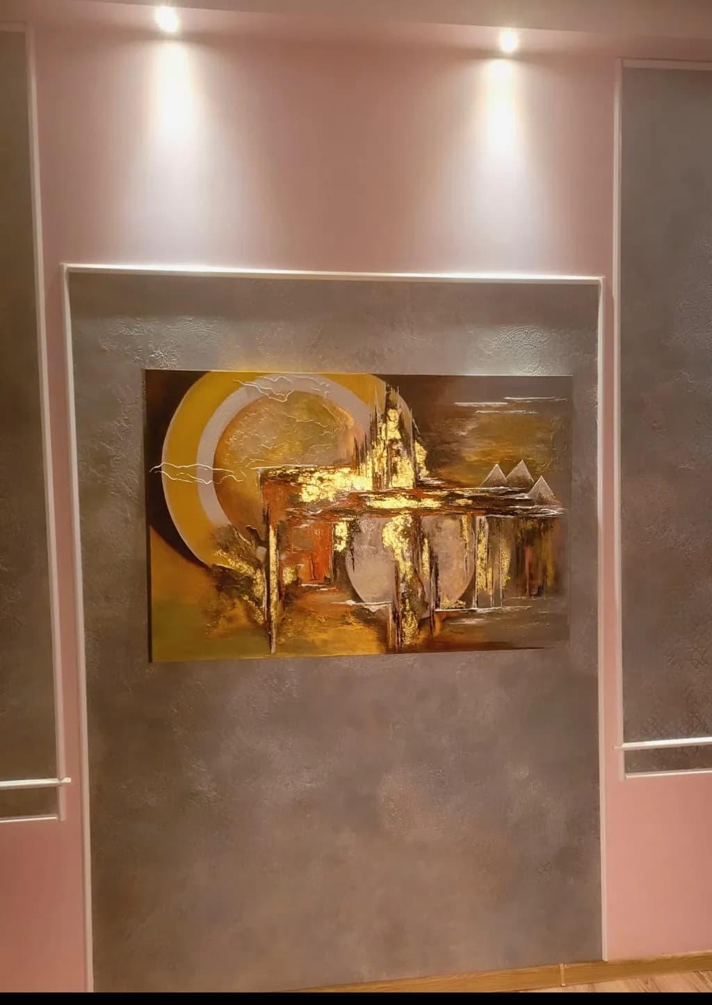 Golden Abstract Composition