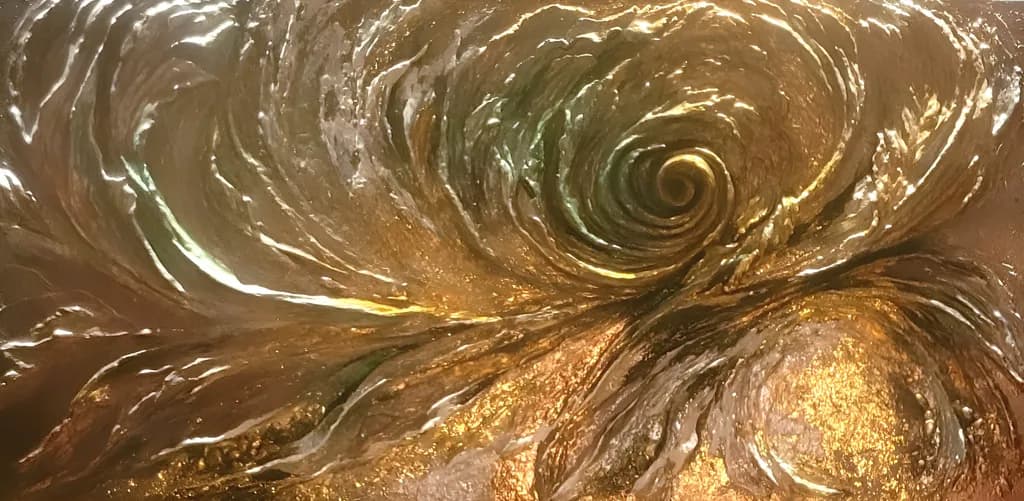 Metallic Bronze Swirl