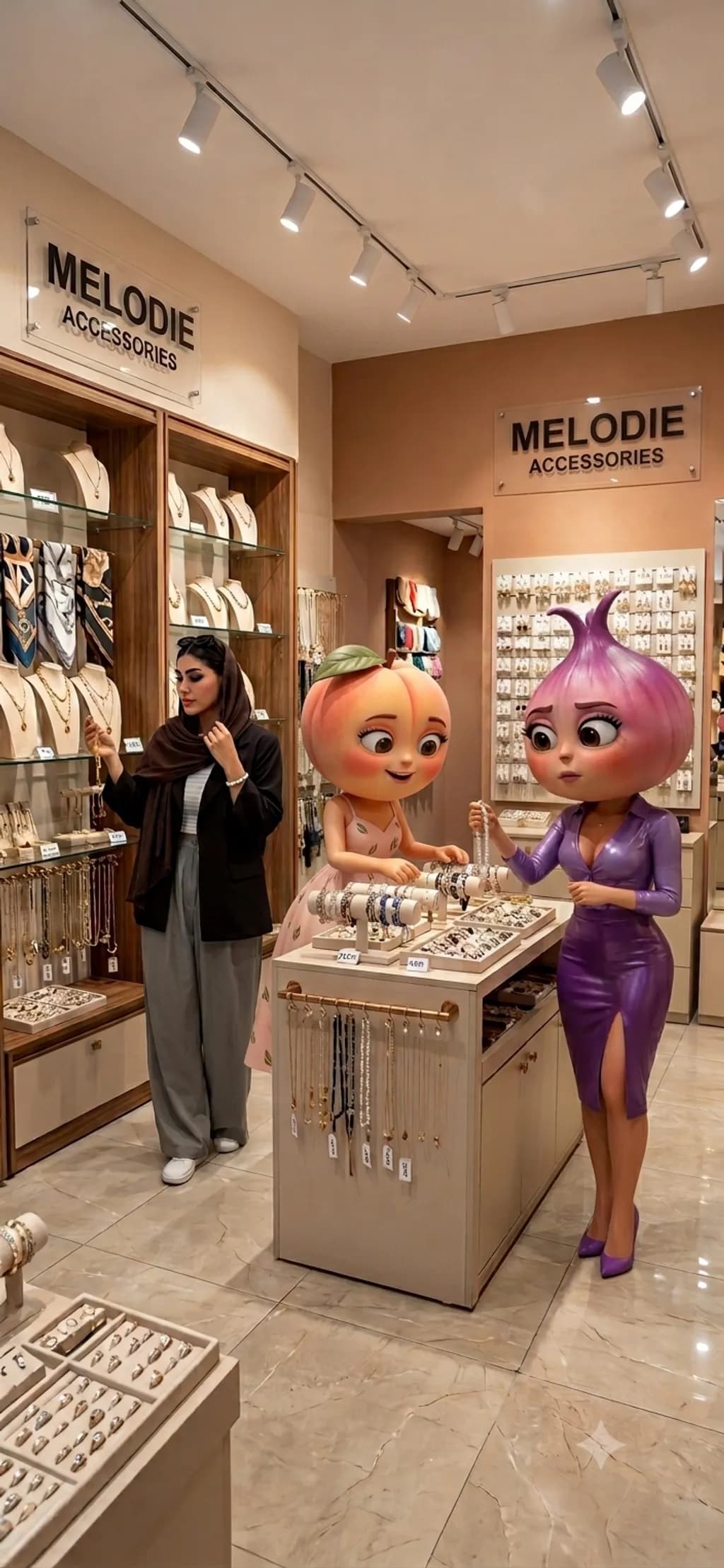 Fruit Heads Jewelry Shopping