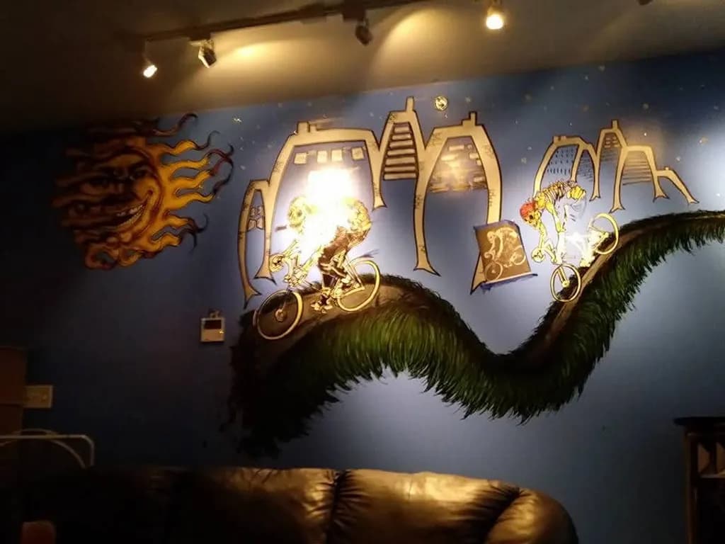 Skeletons on Bicycles Mural