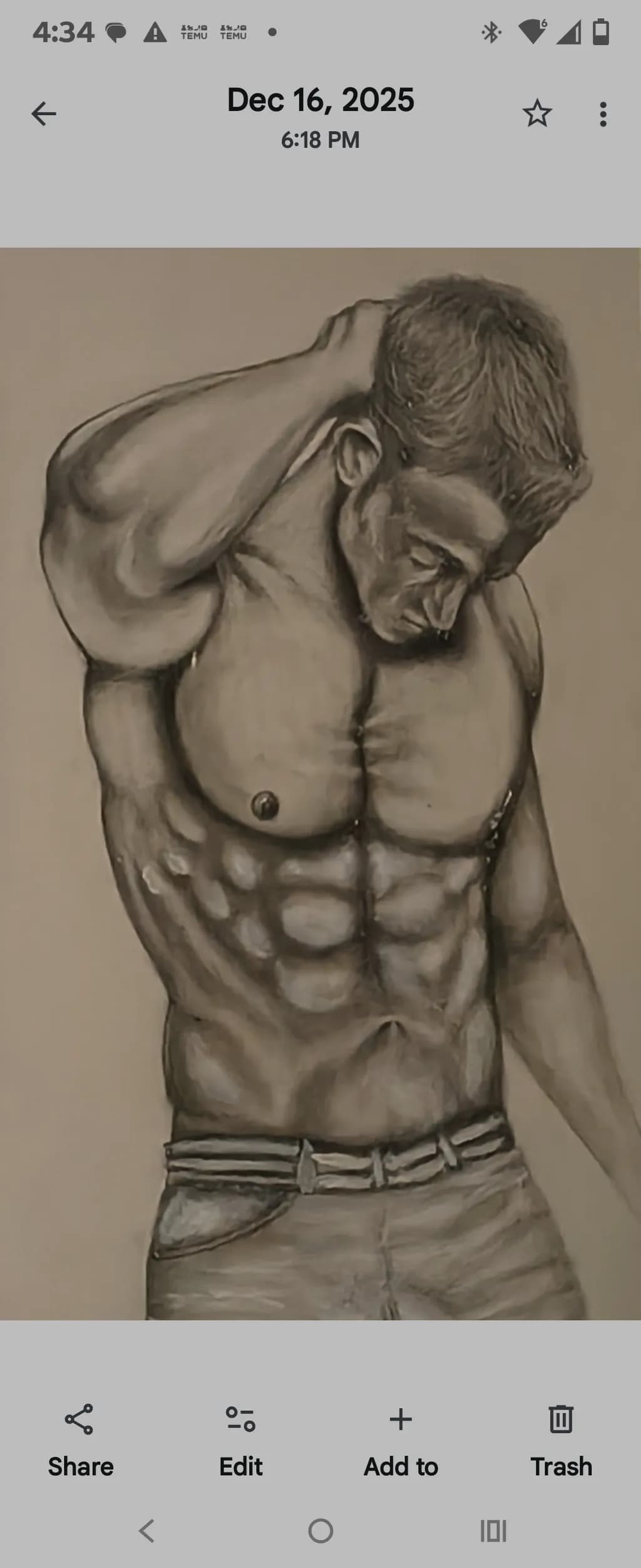 Muscular Portrait Sketch