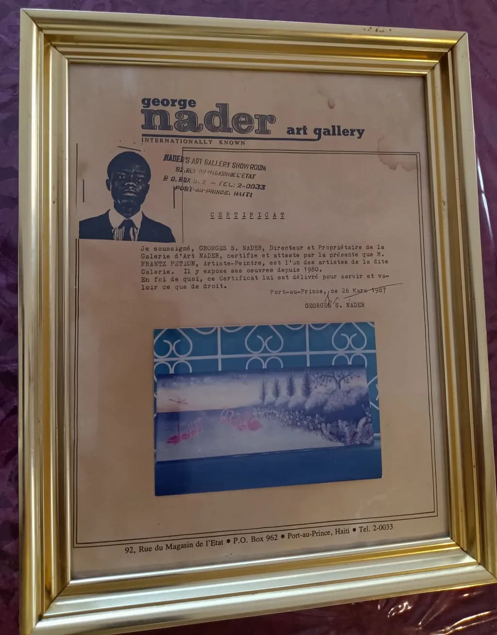 Port-au-Prince Certificate