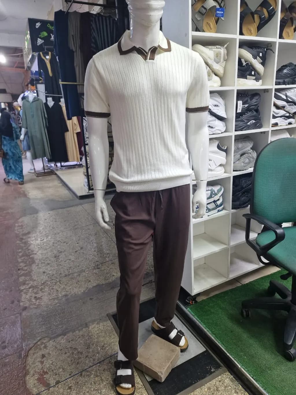 Ribbed Polo Contrast