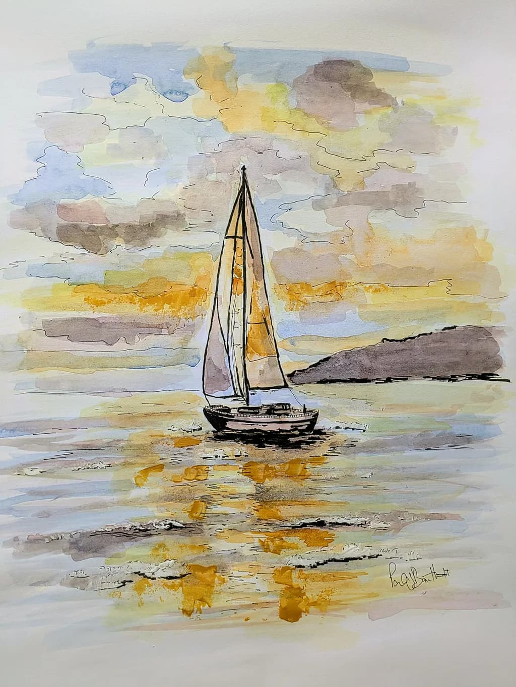 Golden Sail Reflection