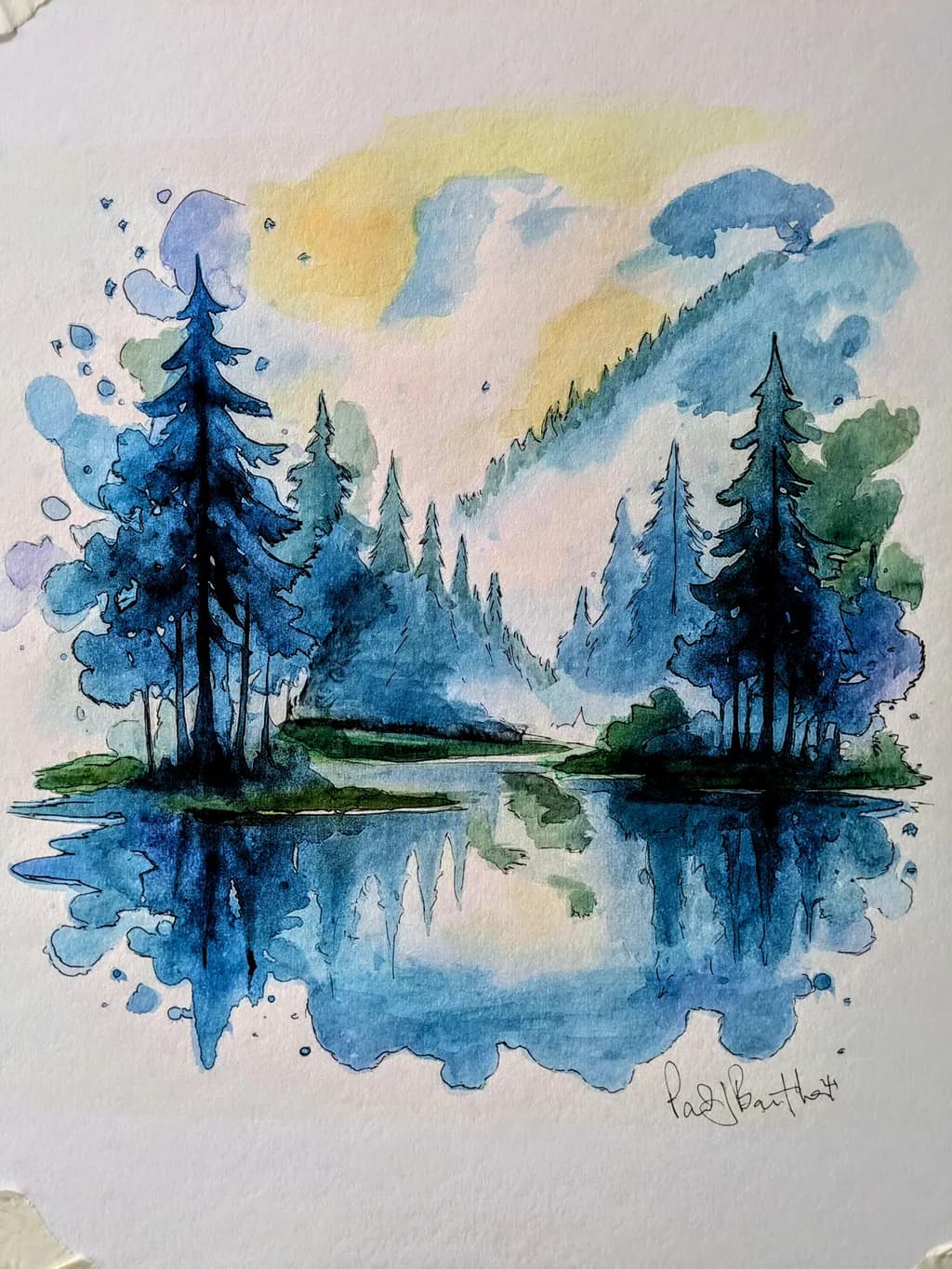 Misty Lake Reflection