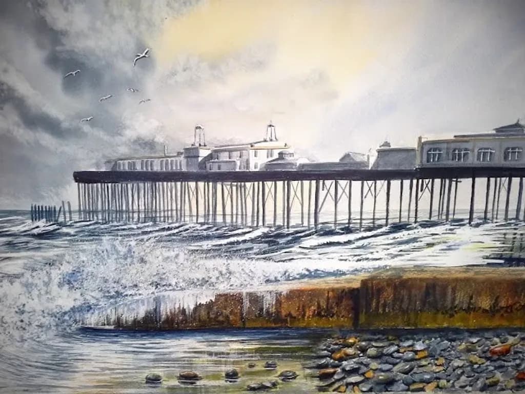 Seaside Pier Reflections