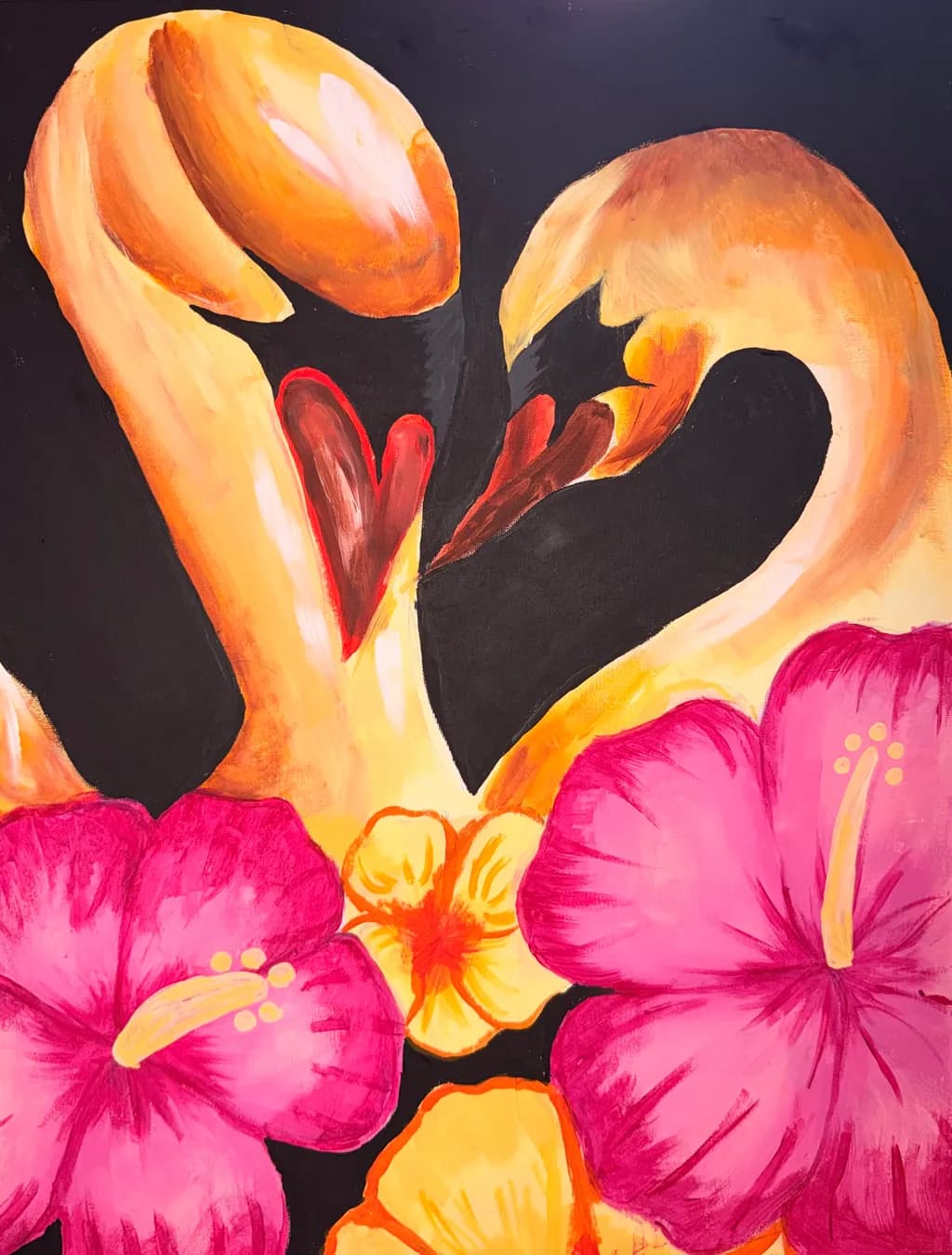 Golden Swan Embrace
