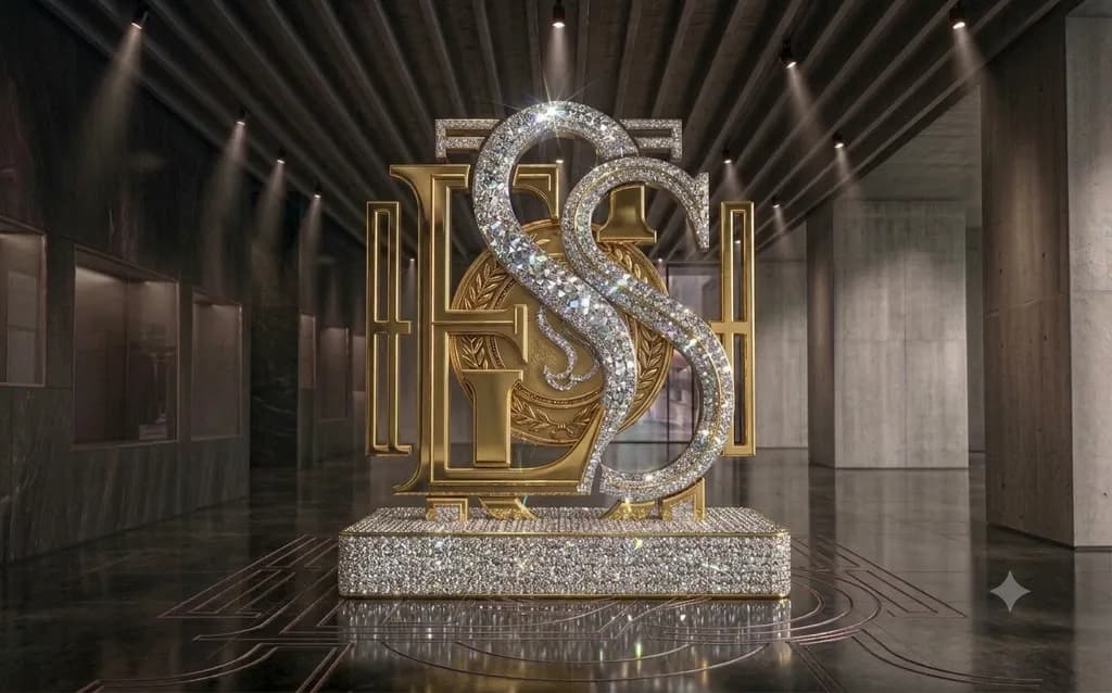 Diamond Monogram Sculpture