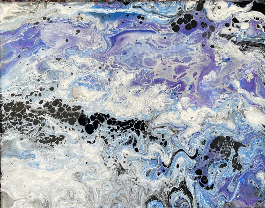 Lavender Ice Marbling