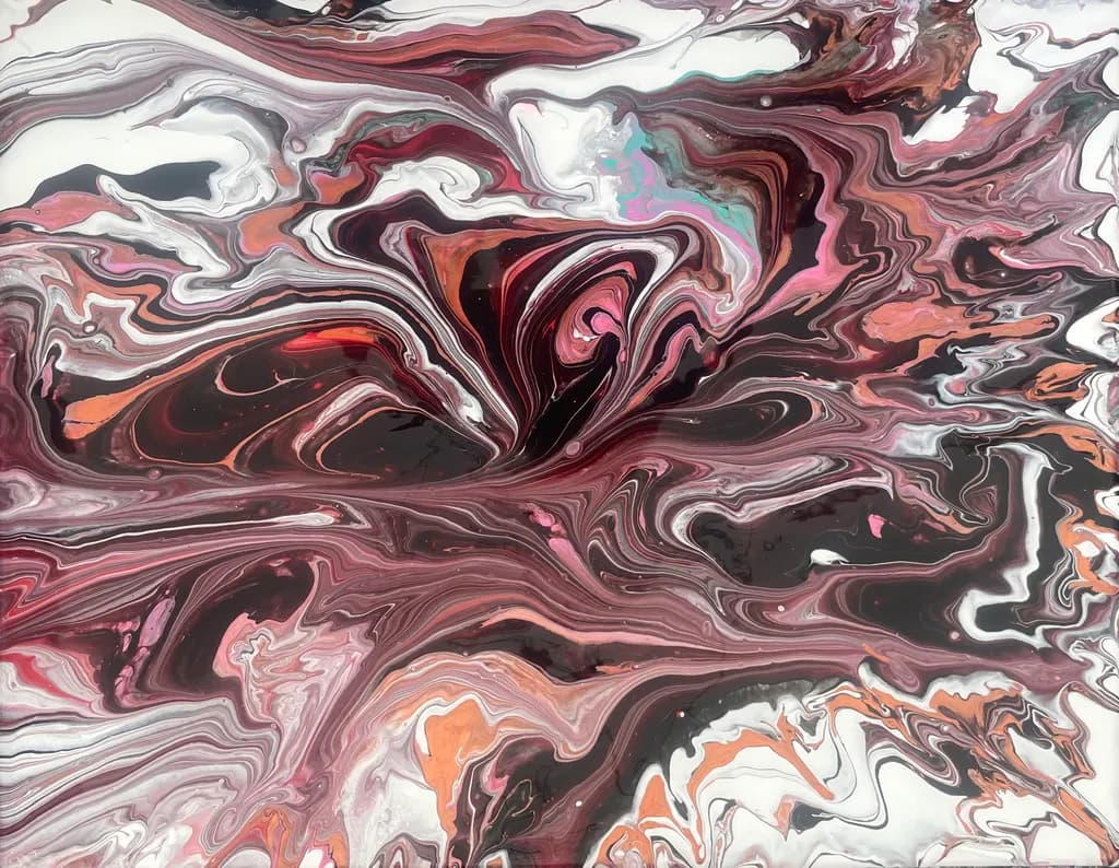 Burgundy Marble Flow