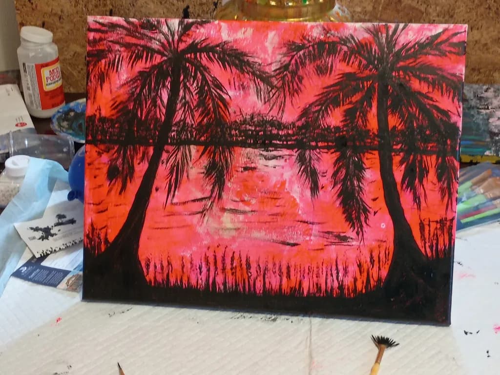 Crimson Palms