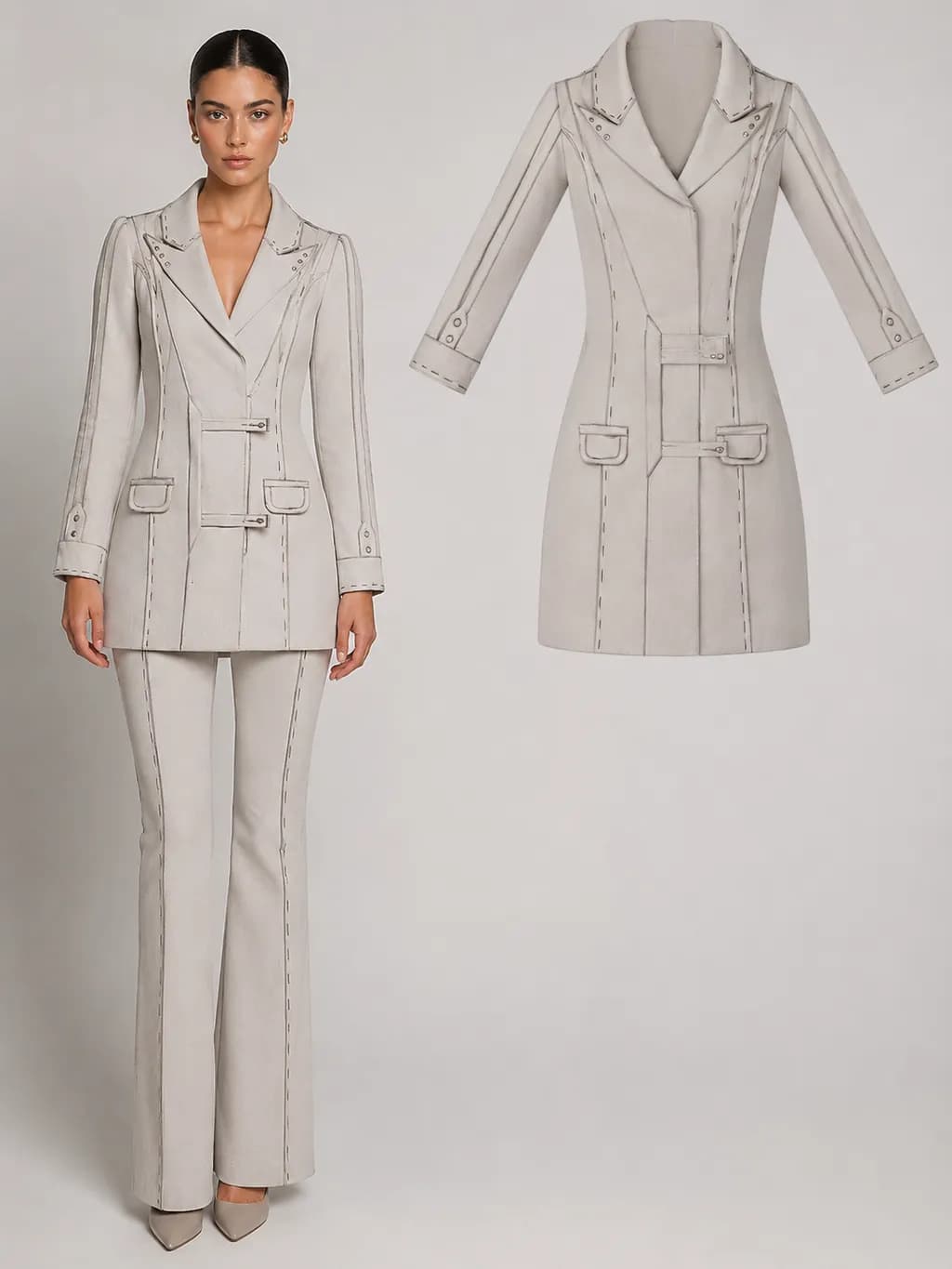 Structured Stitch Suit