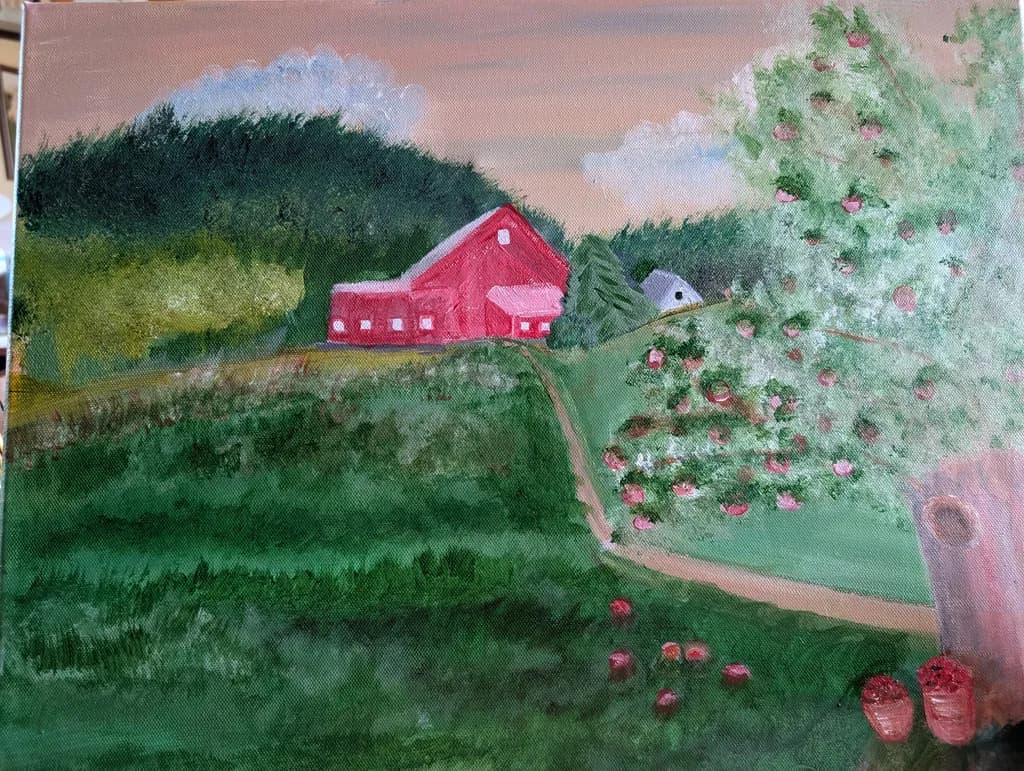 Red Barn Orchard Path