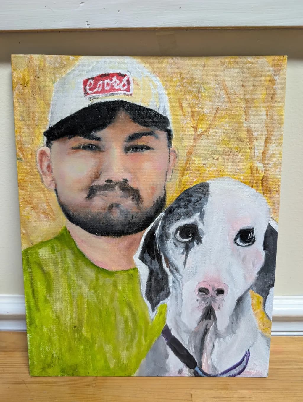Man and Dog Canvas