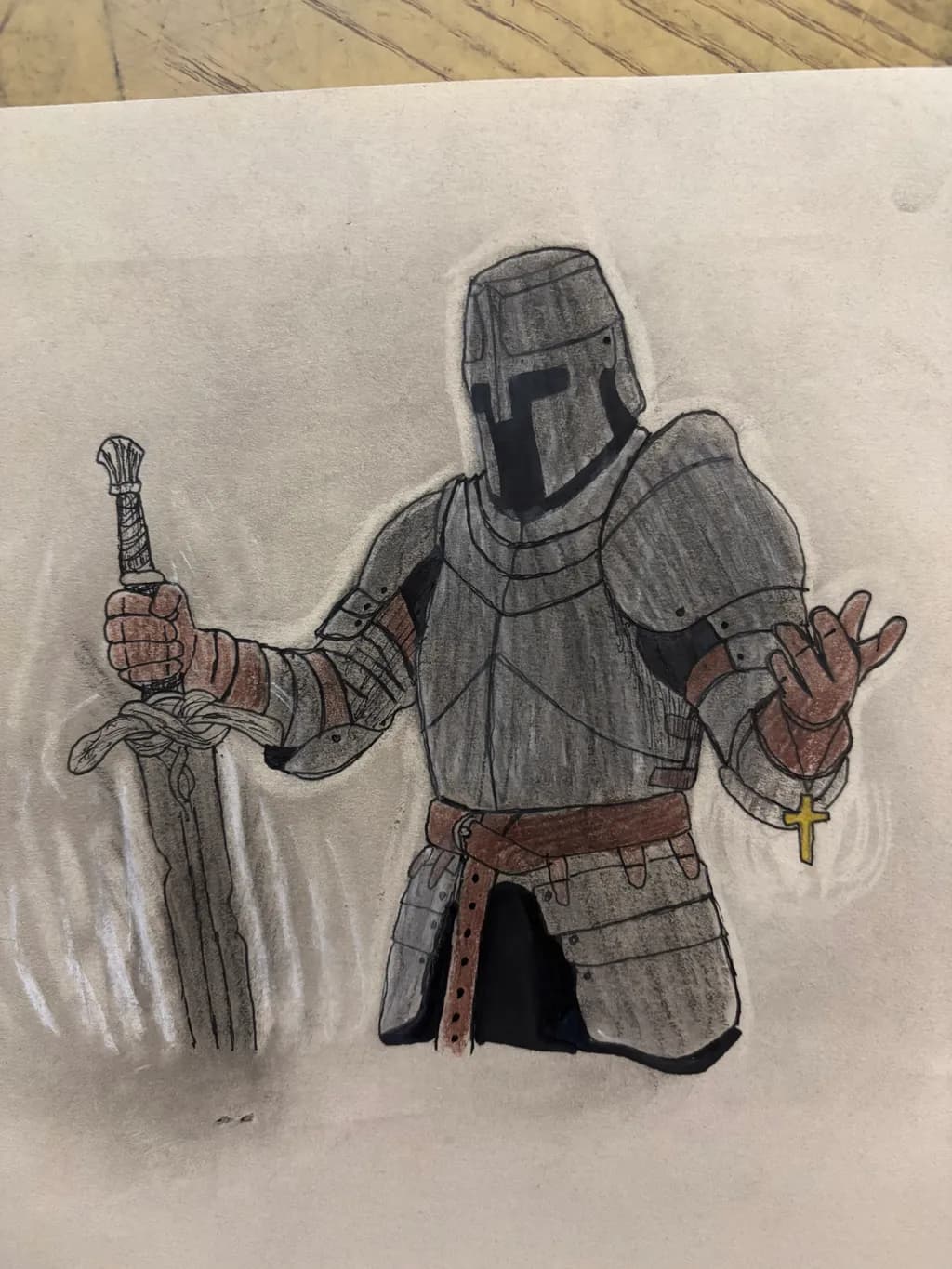 Knight with Sword and Cross