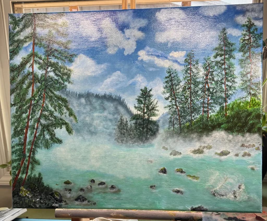 Mist over Pine Lake
