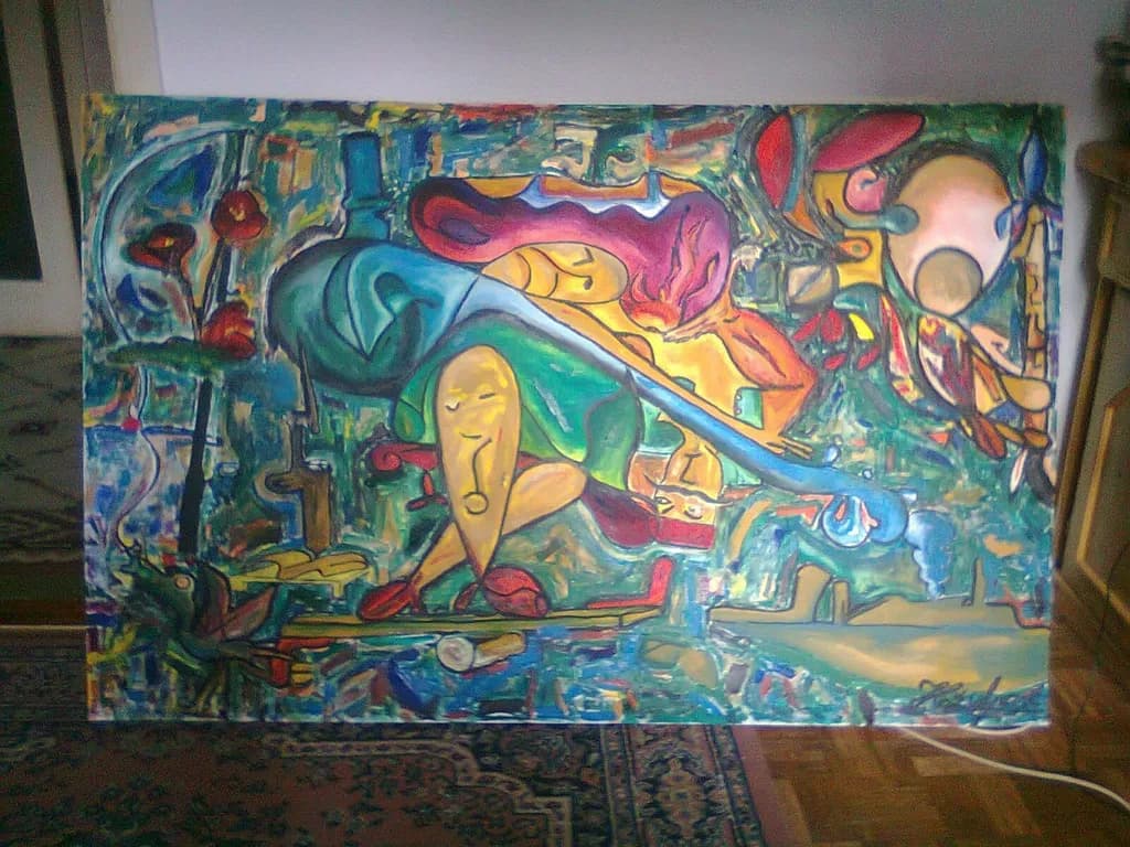 Mother Earth oil , 89 x 137 cm, sold