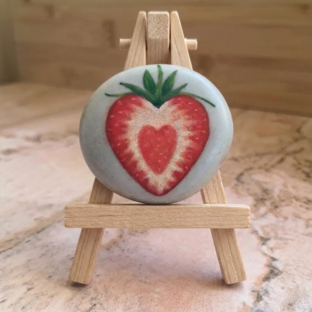 Strawberry Heart Stone