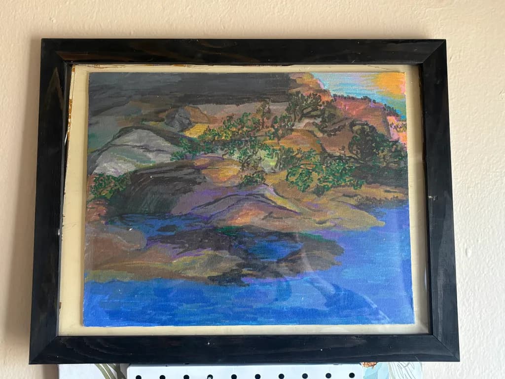 Rocky Shoreline at Dusk