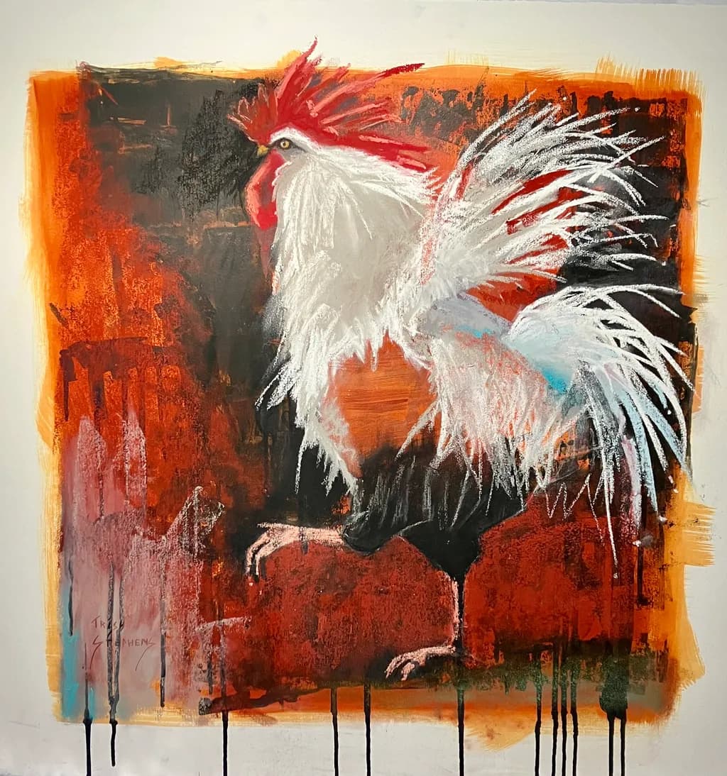 Rooster in Flames
