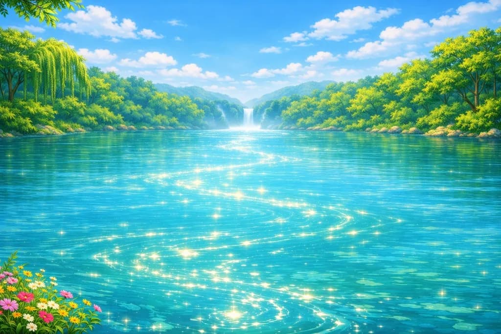 Sunlit River Path