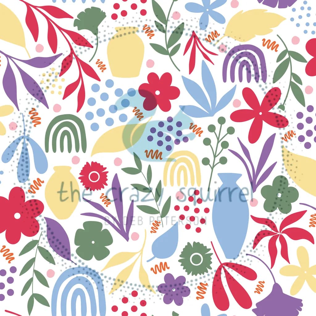 Colorful Botanical Mosaic