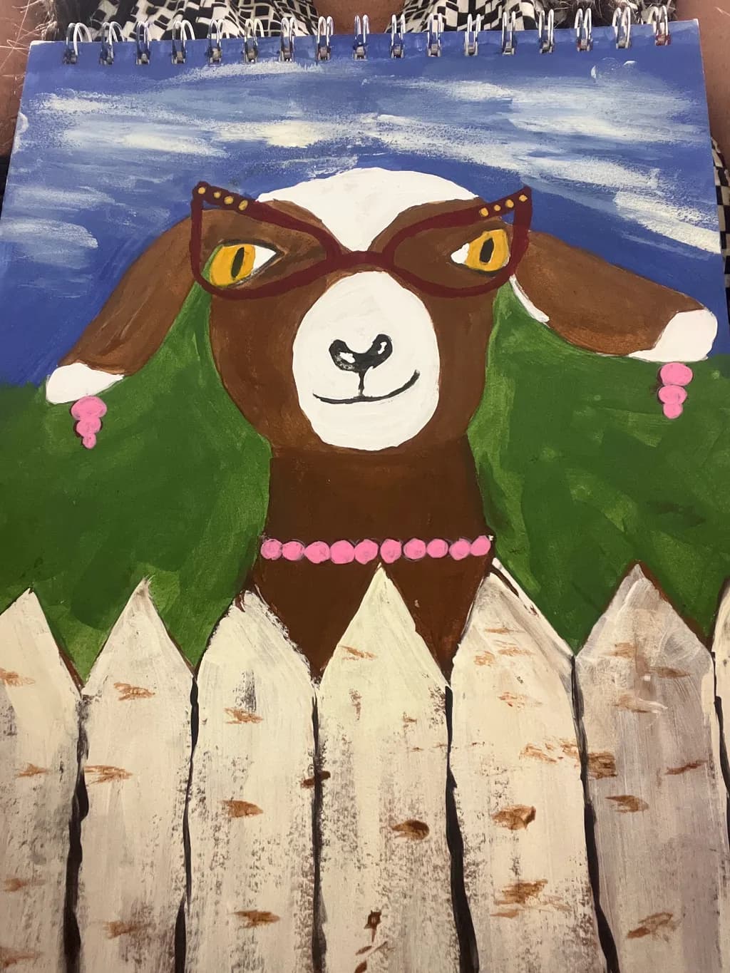 Chic Goat Behind Fence