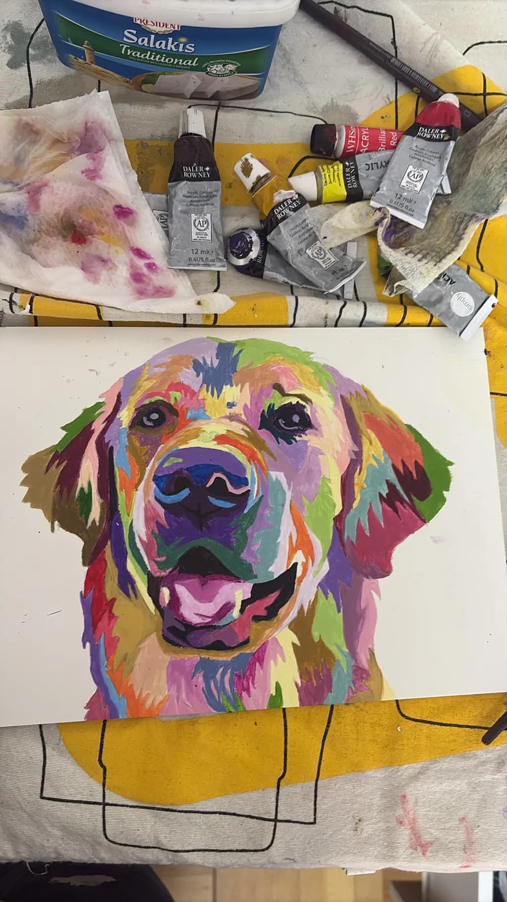 Colorful Canine Portrait