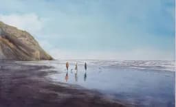 Cliffside Beach Reflections