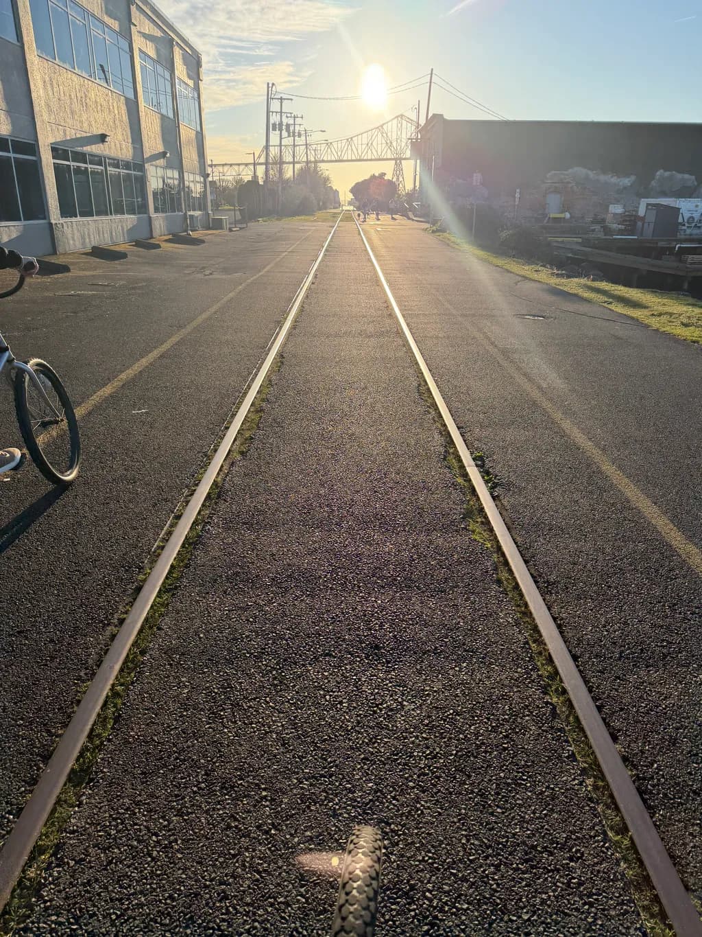 Railway Pathway at Sunset