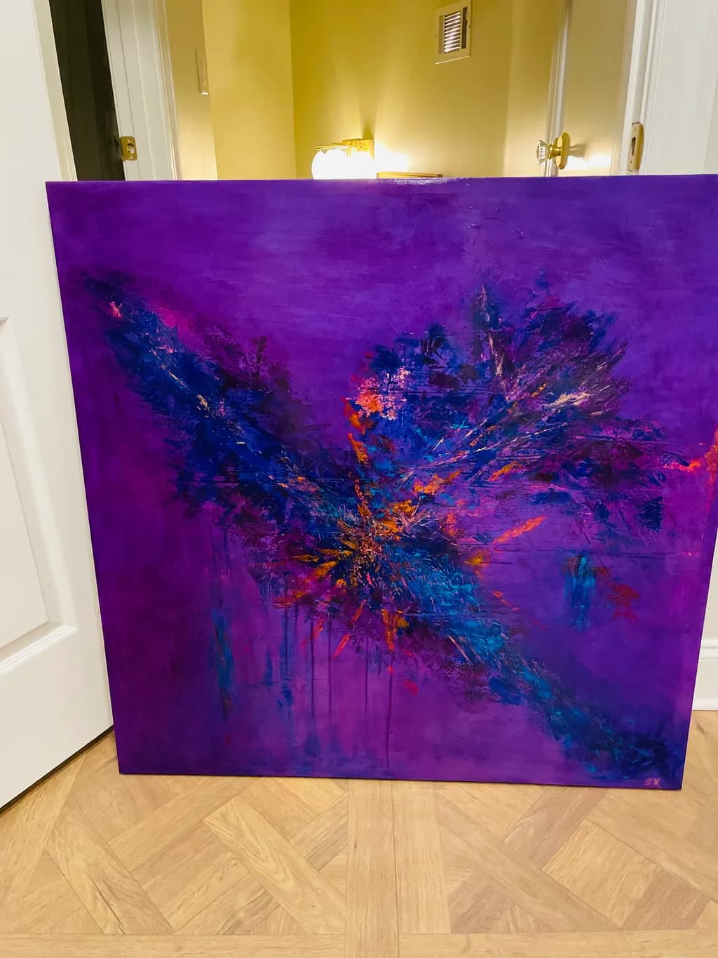 Burst on Purple Canvas