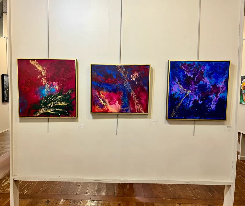 Abstract Triptych Colors