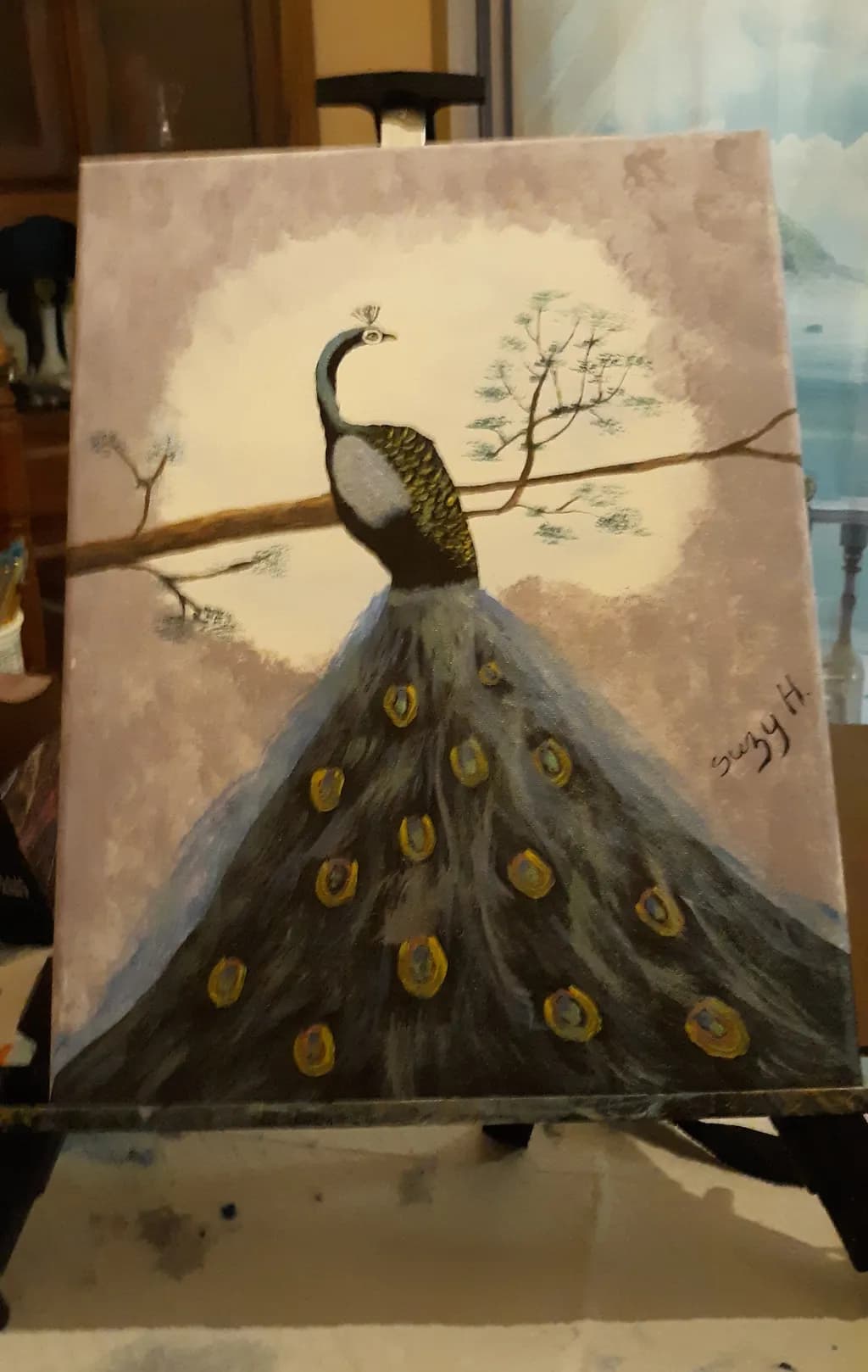Regal Peacock Silhouette