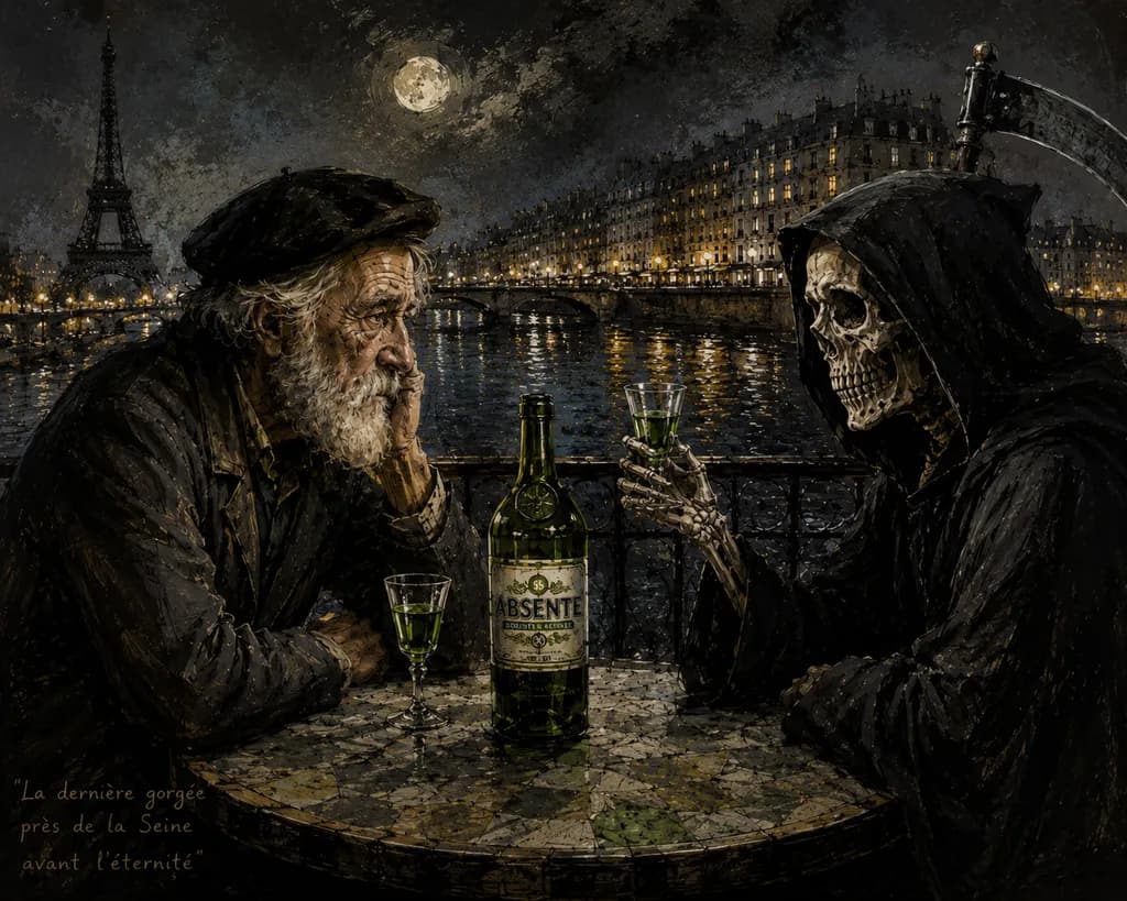 Last Sip by the Seine